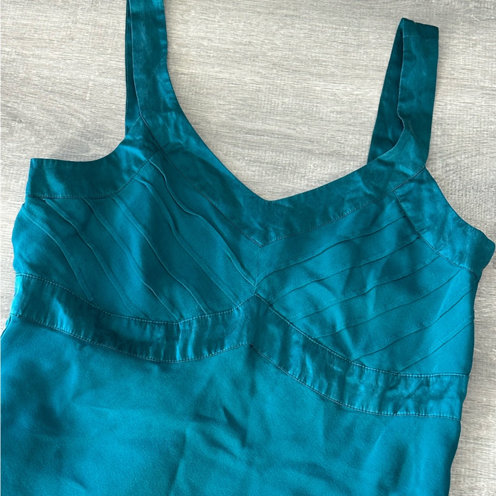 Y2K RW&CO Blue Silk Cami Tank - Picture 2 of 7